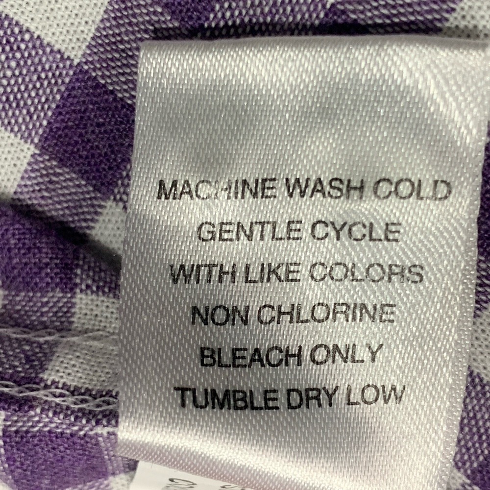 Johnnie O Men's Hangin' Out Purple White Check Button Down Shirt - Size L - Picture 15 of 15